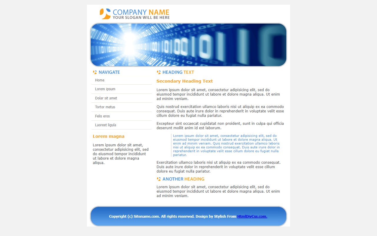 Company title · 响应式网站模板 图 1