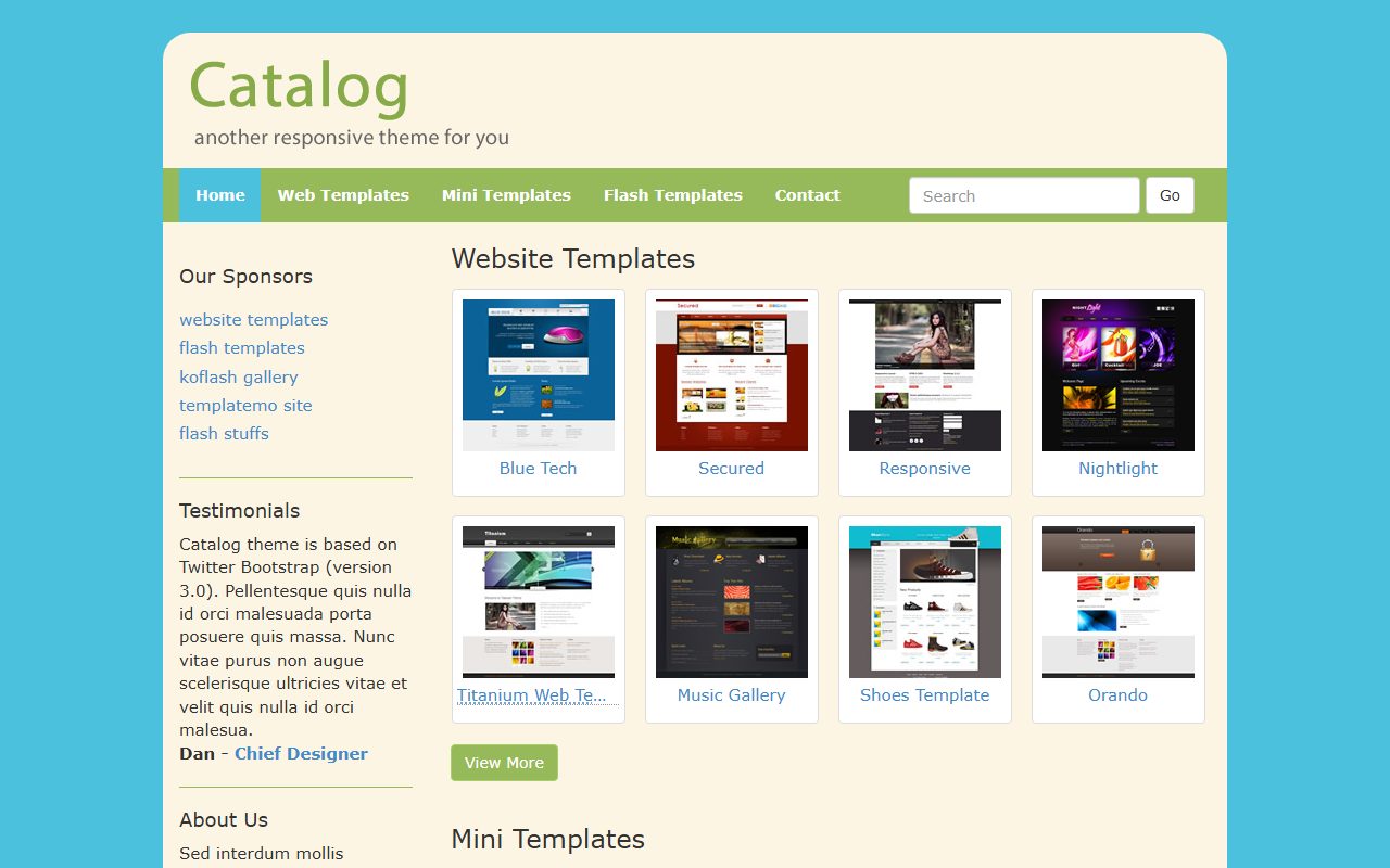 Catalog Theme, Responsive Layo · 响应式网站模板 图 1