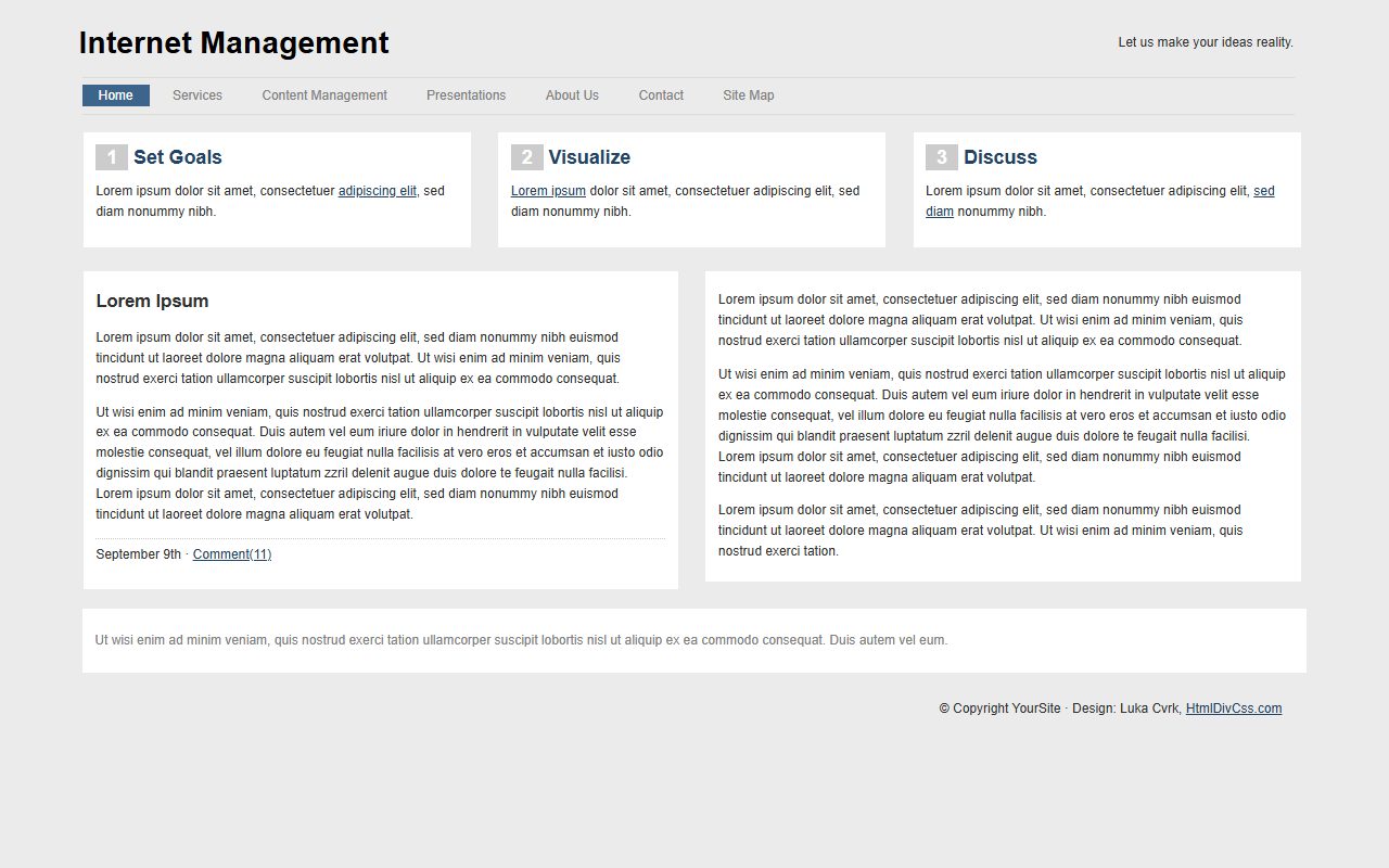 Internet Management · 响应式网站模板 图 1