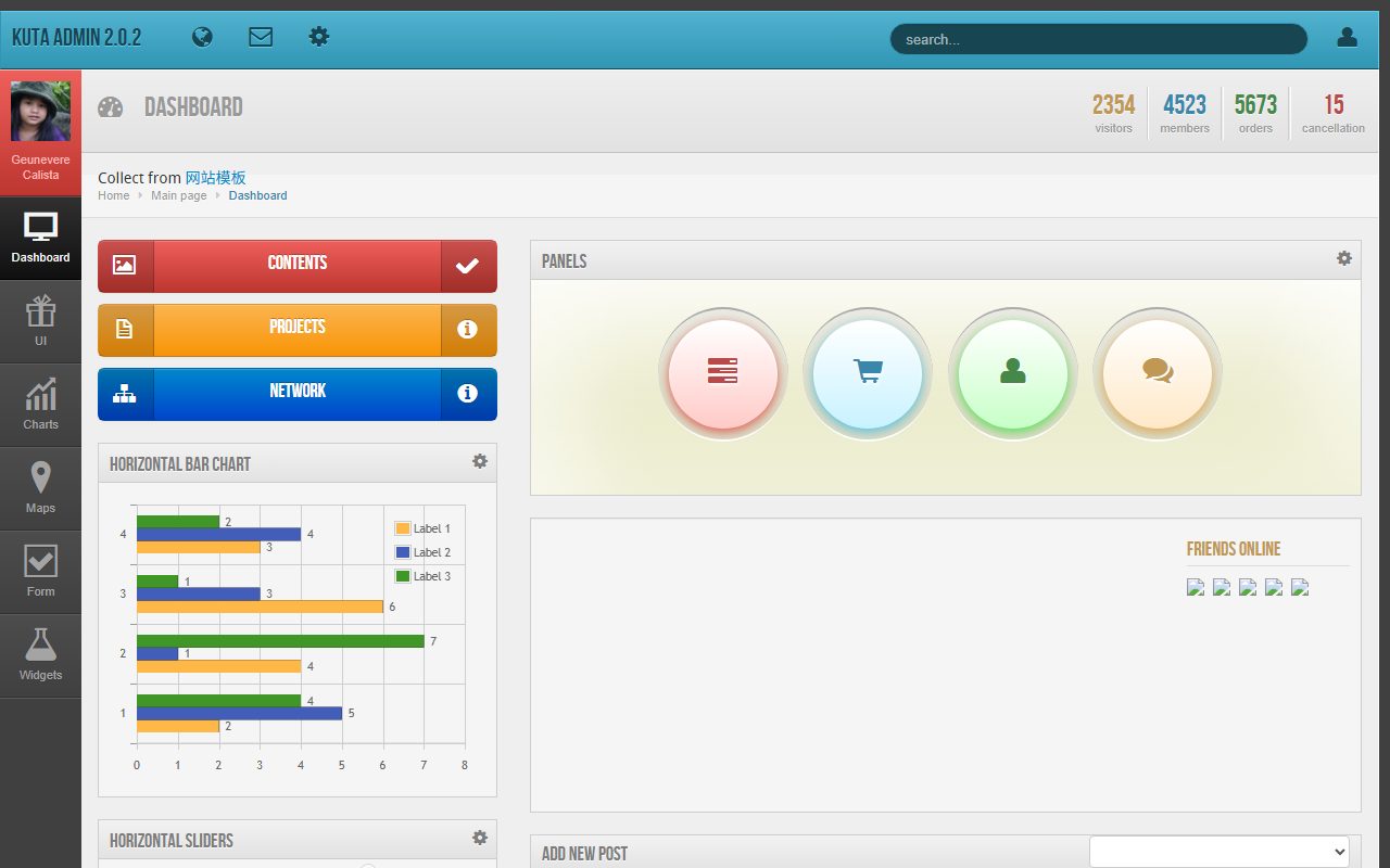 Kuta Admin 2.0.2 · 响应式网站模板 图 1