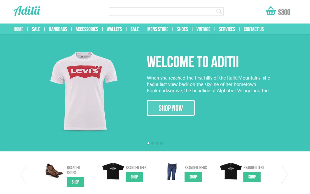 Free Aditii · 响应式网站模板 图 1