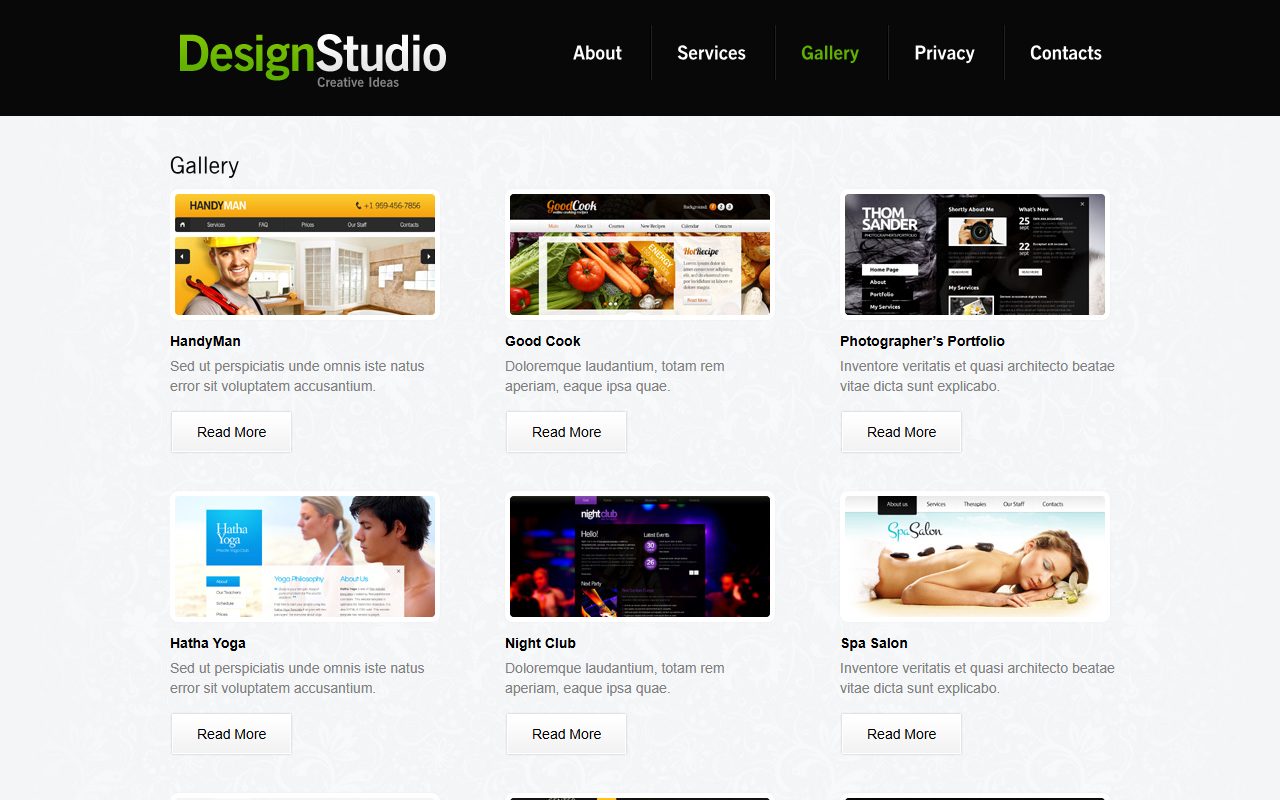 DesignStudio Creative Ideas · 响应式网站模板 图 2