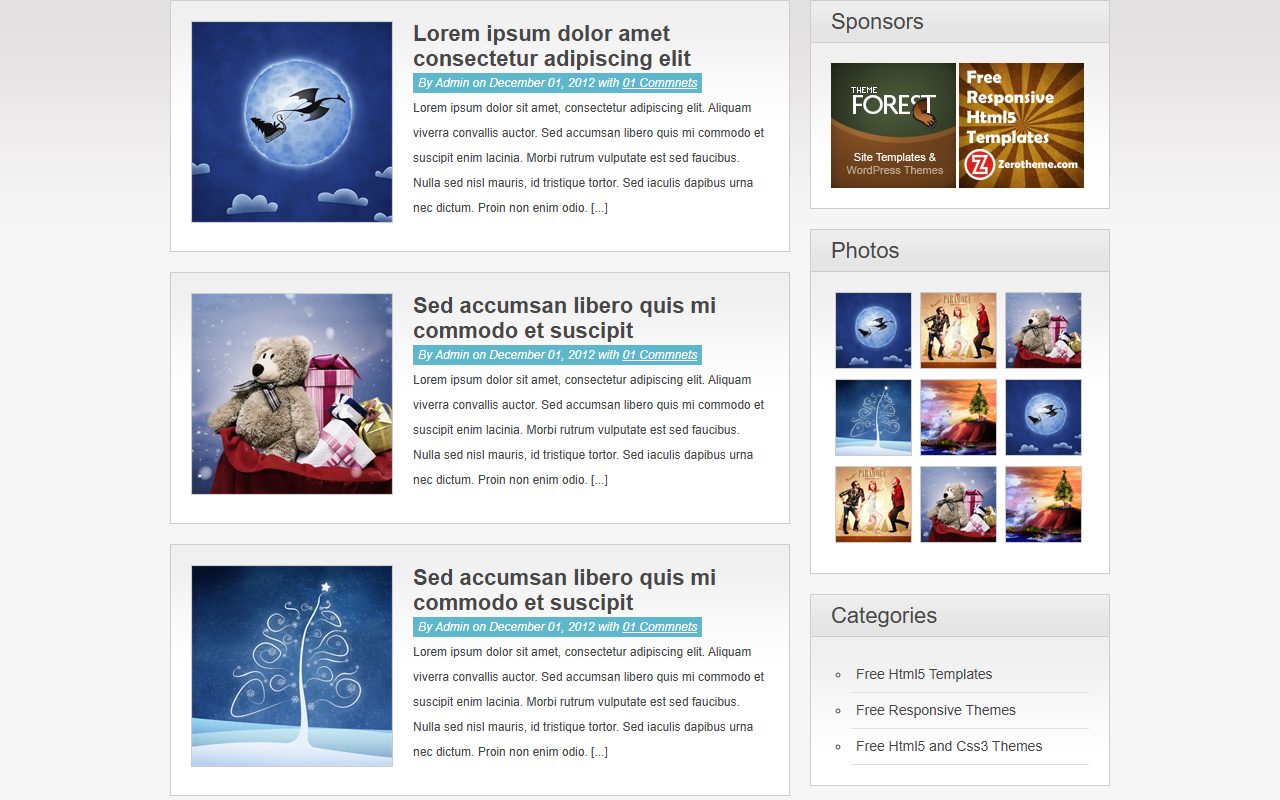 zBlogging Free Html5 Responsiv · 响应式网站模板 图 2