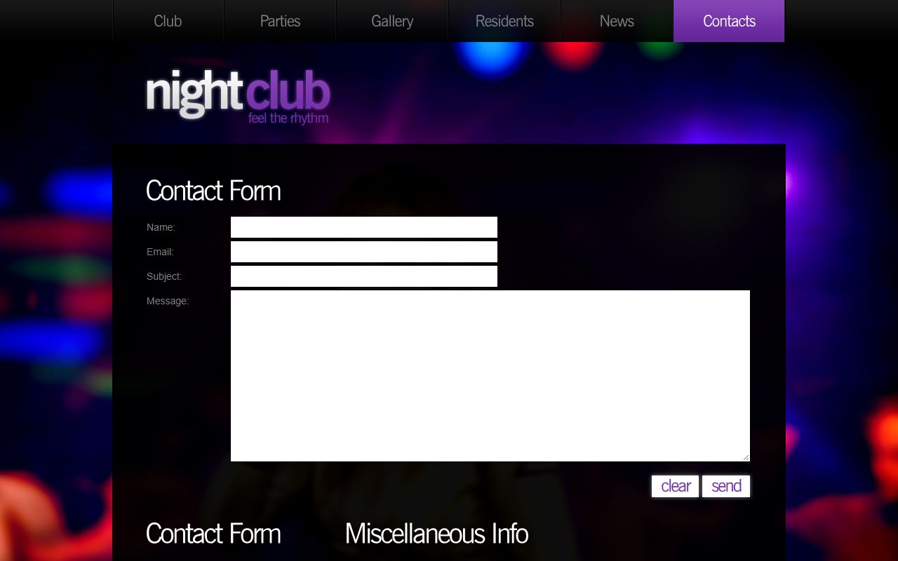 博客资讯模板 · night · 响应式网站模板 图 2