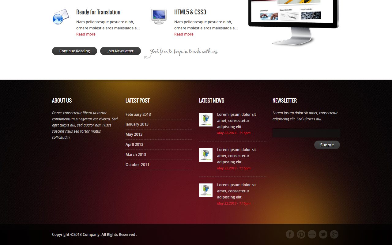 博客资讯模板 · SmartDesign · 响应式网站模板 图 3