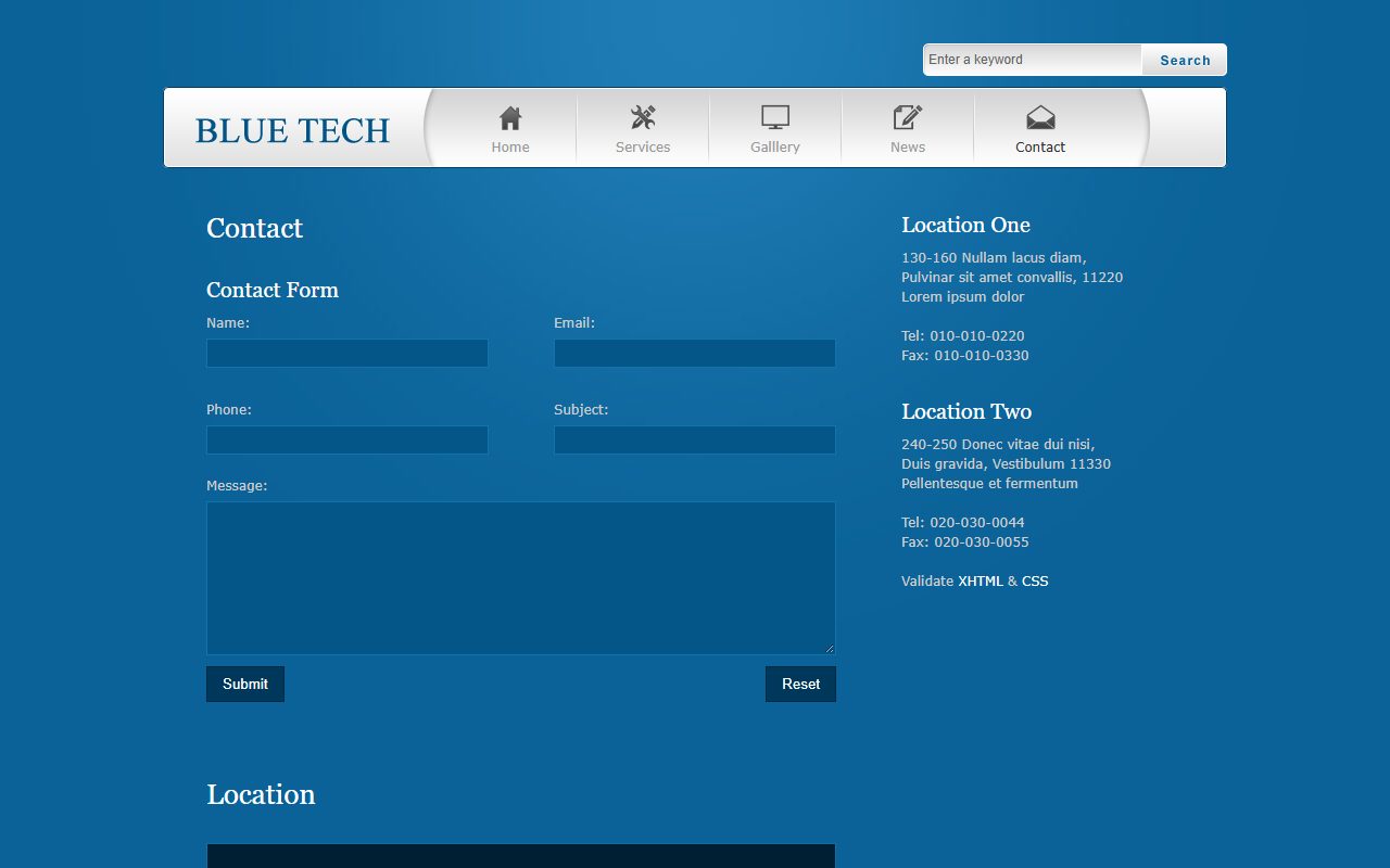 科技网络模板 · Blue Tech · 响应式网站模板 图 2