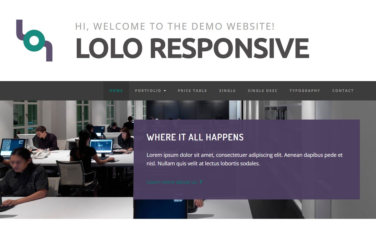 设计创意模板 · Lolo · 响应式网站模板 图 1