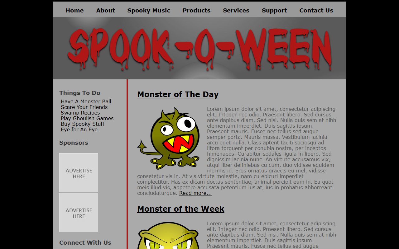 宠物服务模板 · SpookOWeen · 响应式网站模板 图 1