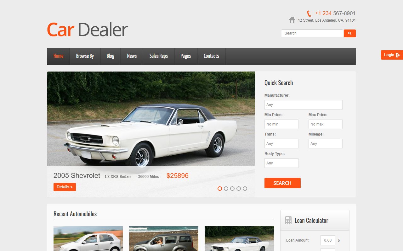 汽车服务模板 · Car Dealer · 响应式网站模板