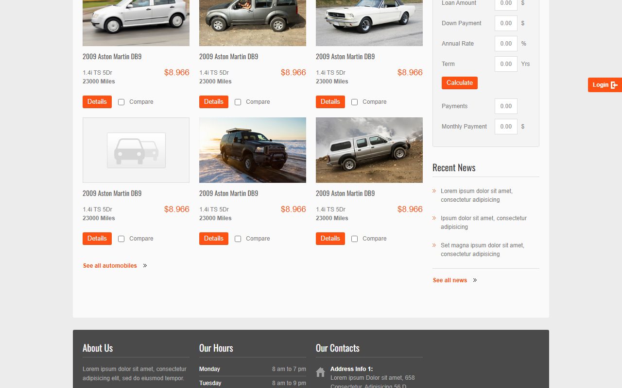 汽车服务模板 · Car Dealer · 响应式网站模板 图 2