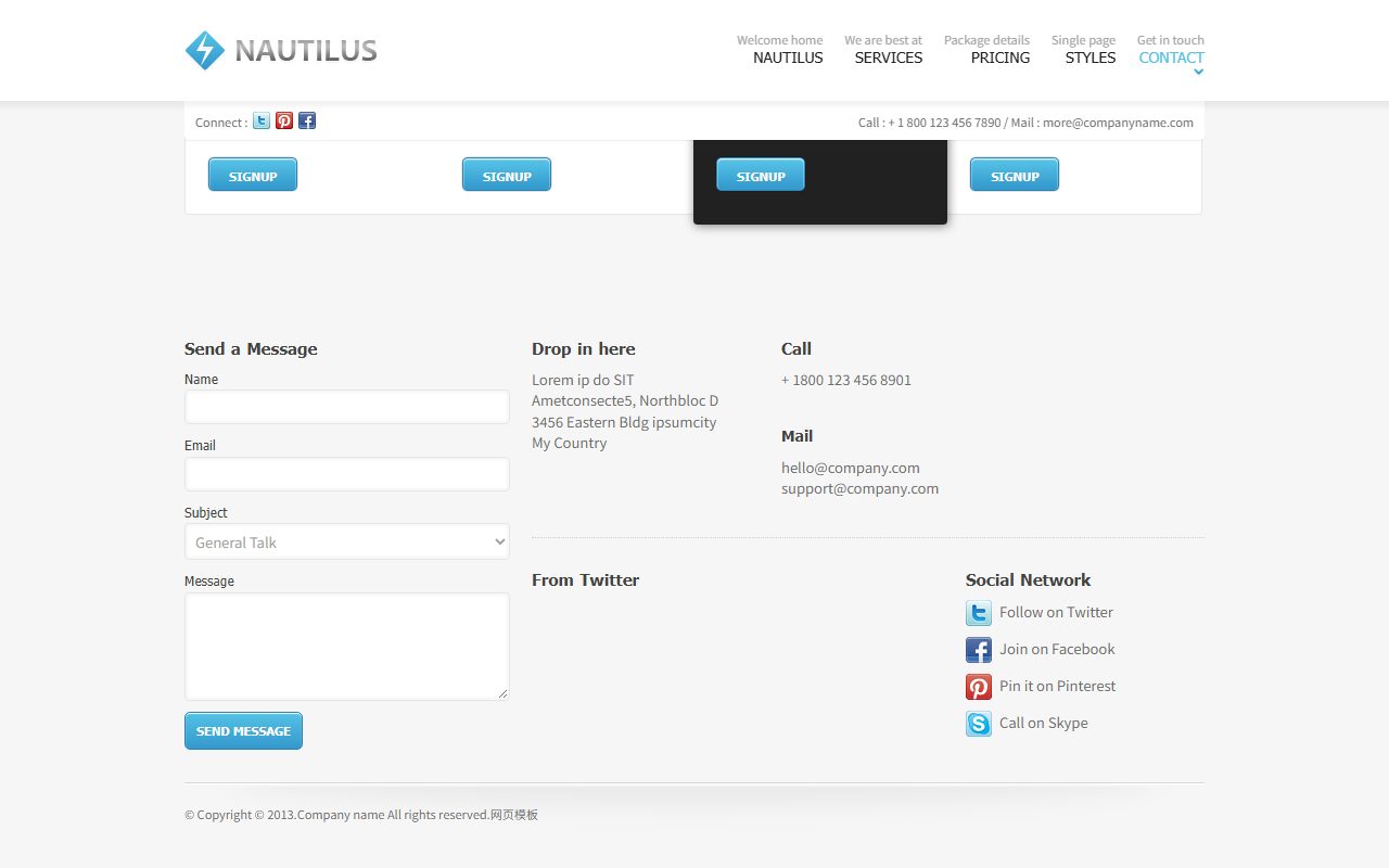 企业官网模板 · Nautilus · 响应式网站模板 图 3
