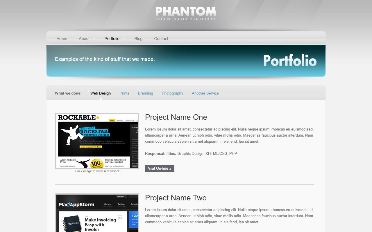 设计创意模板 · Phantom · 响应式网站模板 图 2