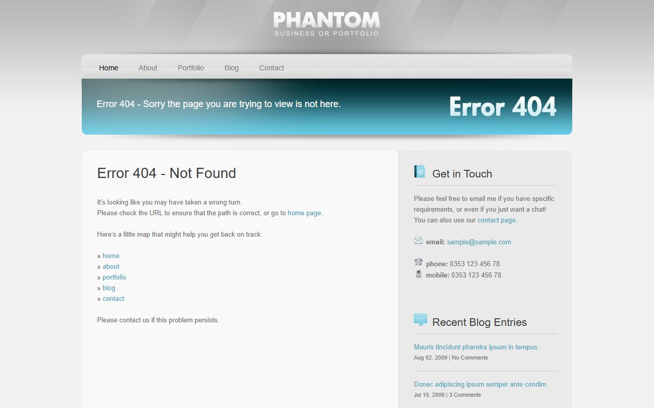 设计创意模板 · Phantom · 响应式网站模板 图 3
