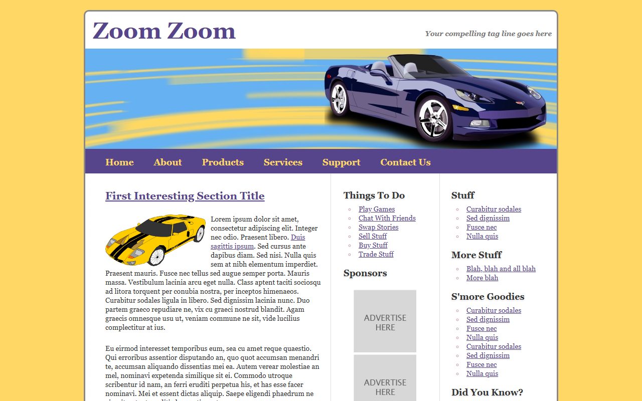 博客资讯模板 · ZoomZoom · 响应式网站模板 图 1