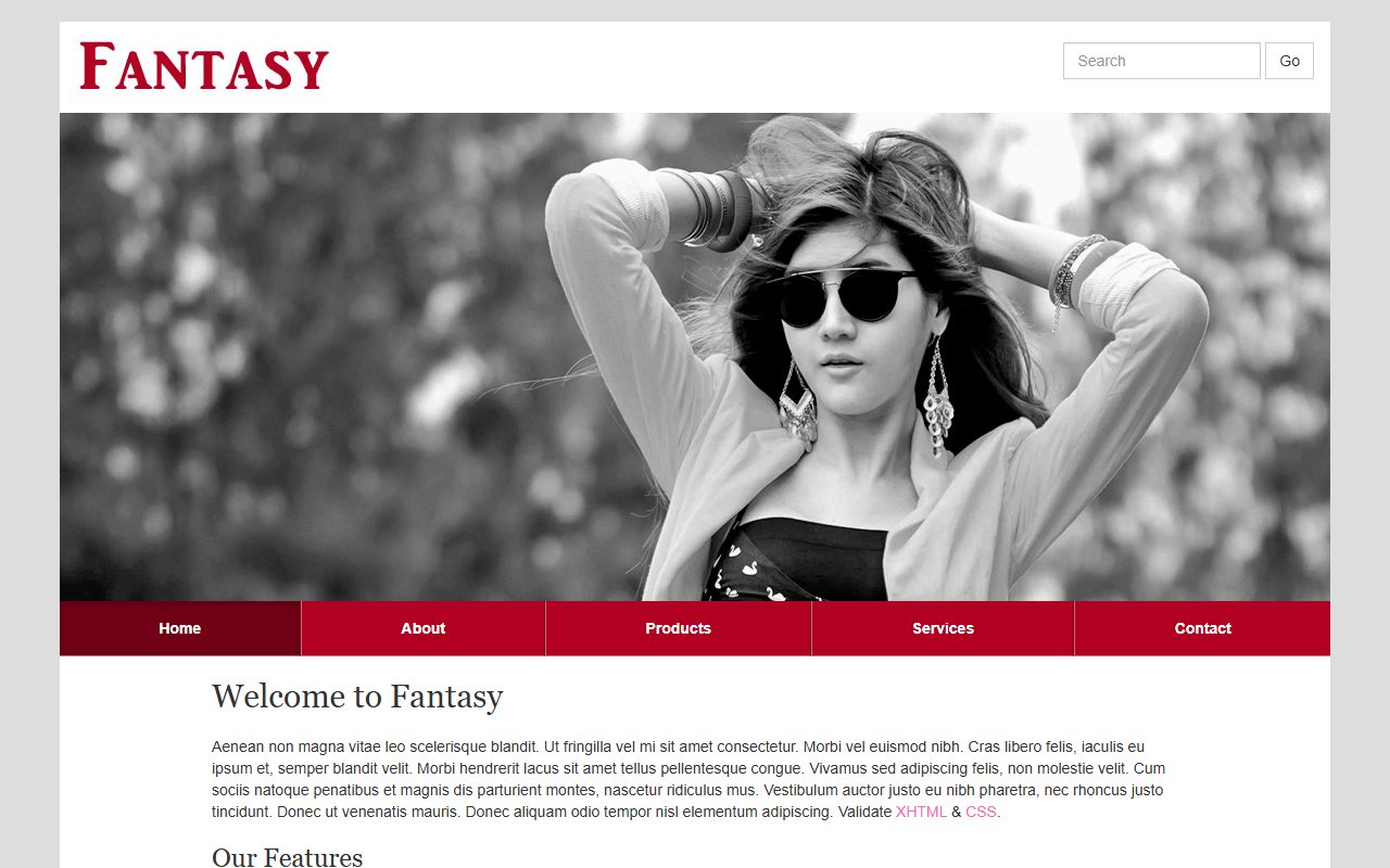 电商商城模板 · Fantasy · 响应式网站模板