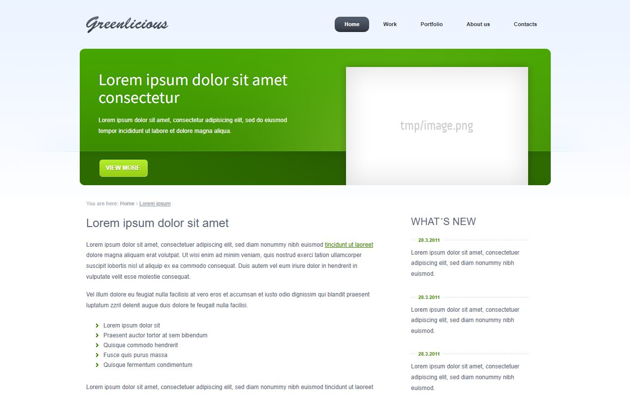 科技网络模板 · Greenlicous · 响应式网站模板 图 1