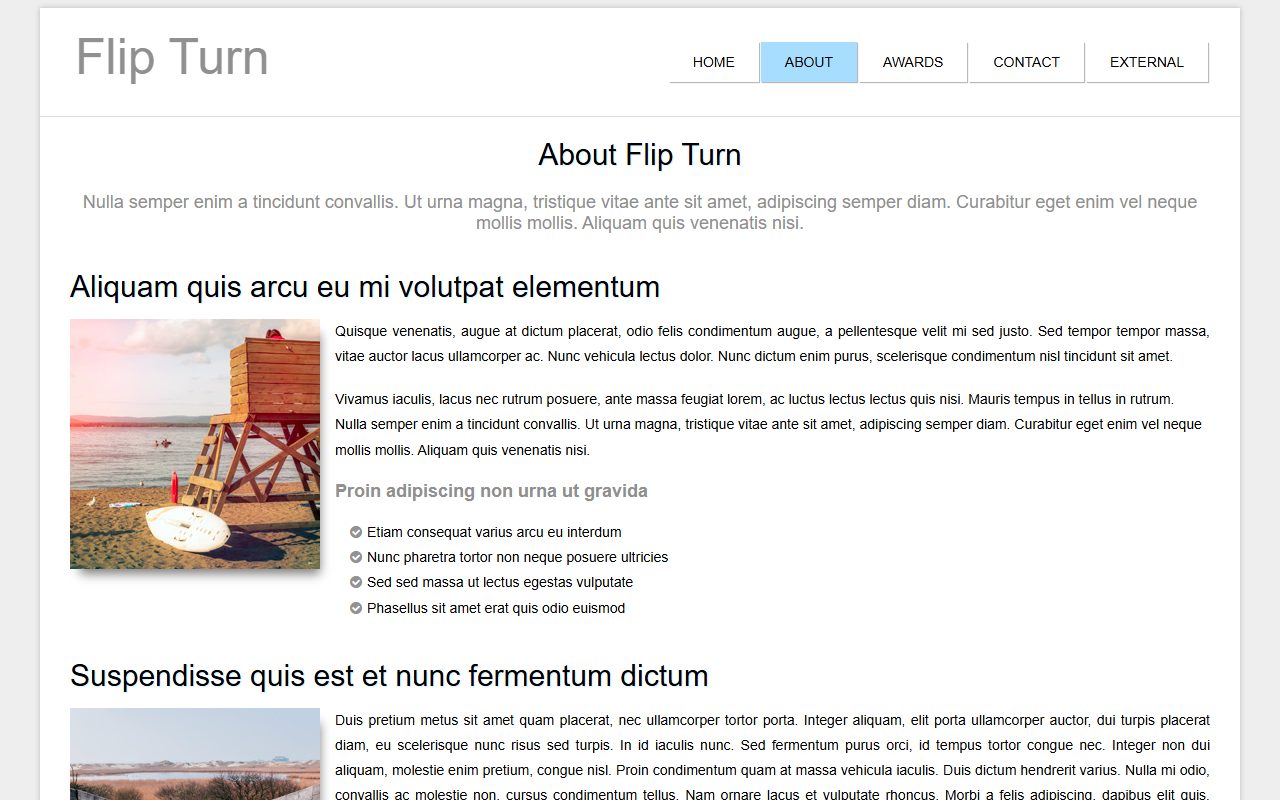 设计创意模板 · Flip Turn · 响应式网站模板 图 3