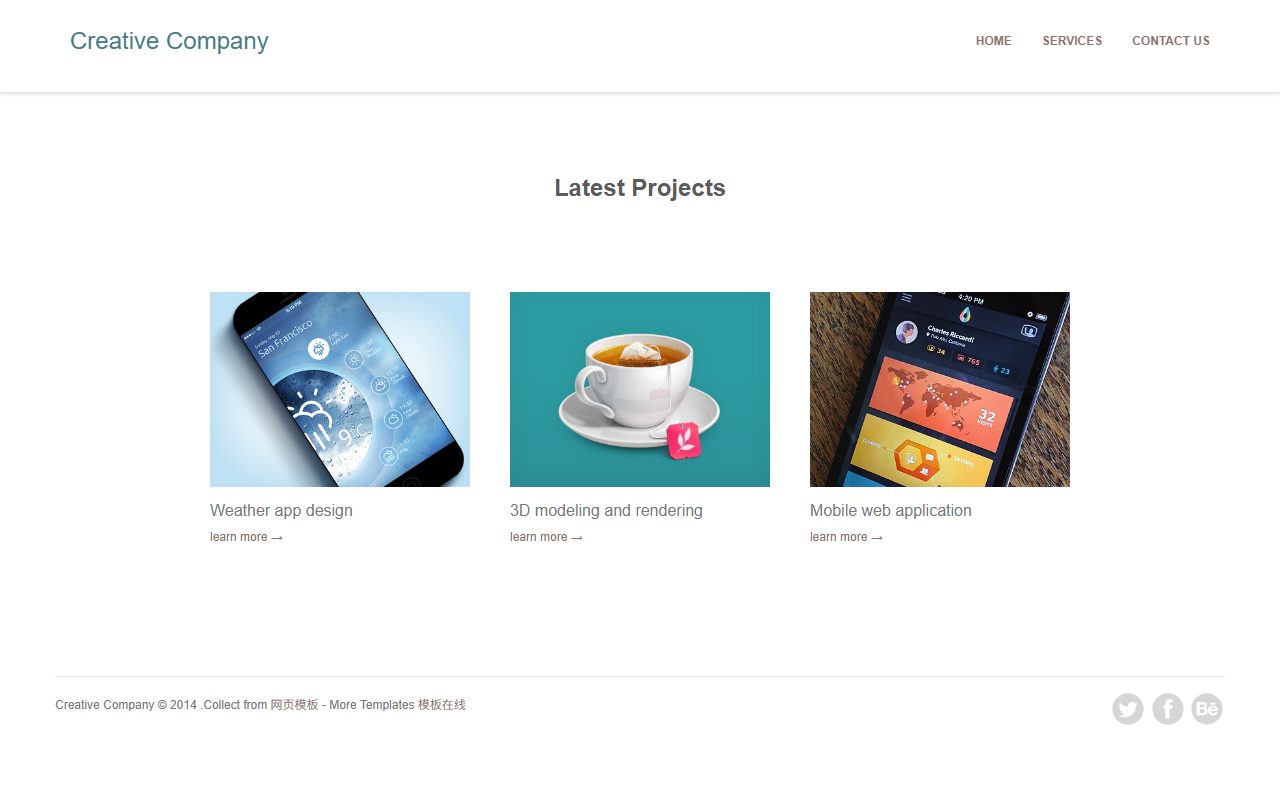 设计创意模板 · Creative Company · 响应式网站模板 图 3
