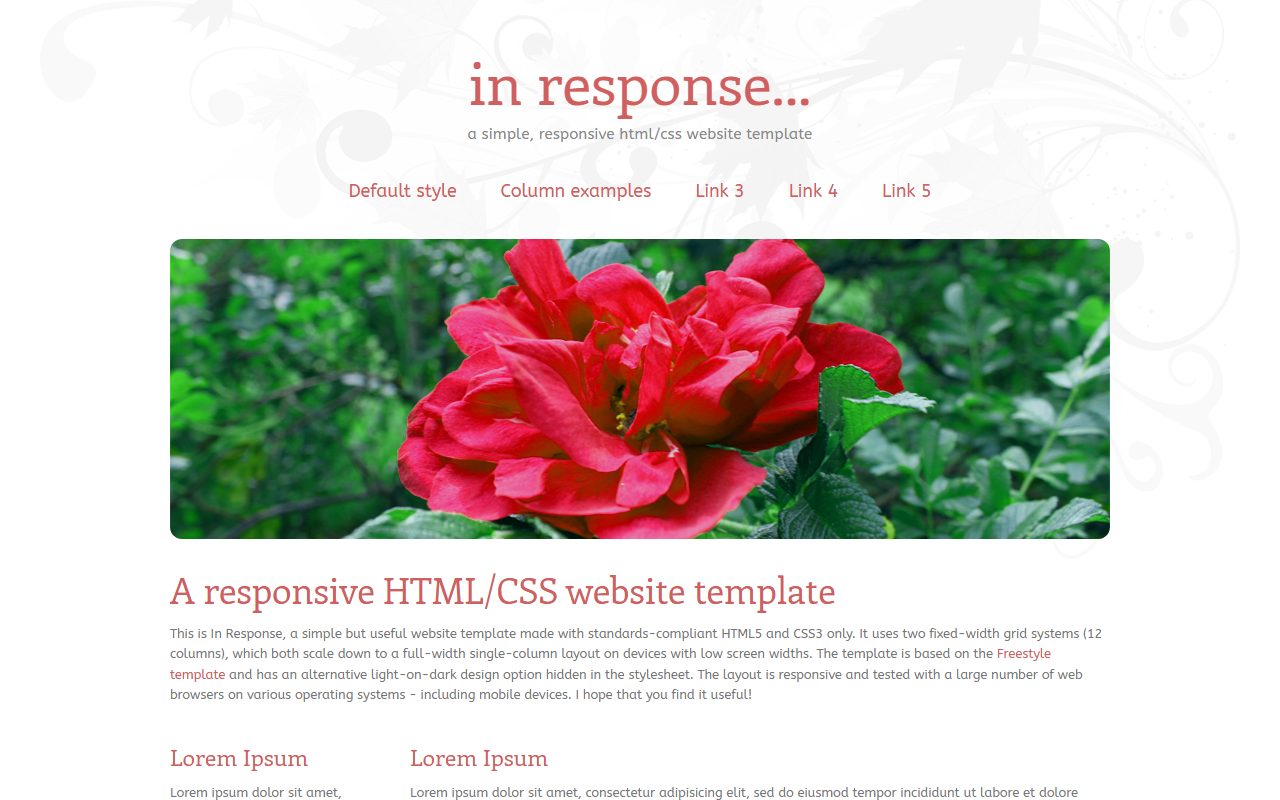 宠物服务模板 · Response · 响应式网站模板 图 1