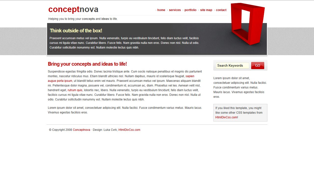 设计创意模板 · conceptnova · 响应式网站模板 图 1