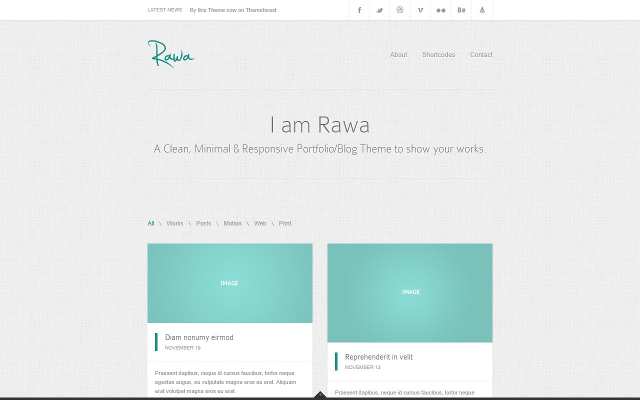 博客资讯模板 · RAWA · 响应式网站模板