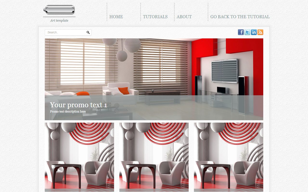 博客资讯模板 · Art HTML5&CSS3 · 响应式网站模板 图 1