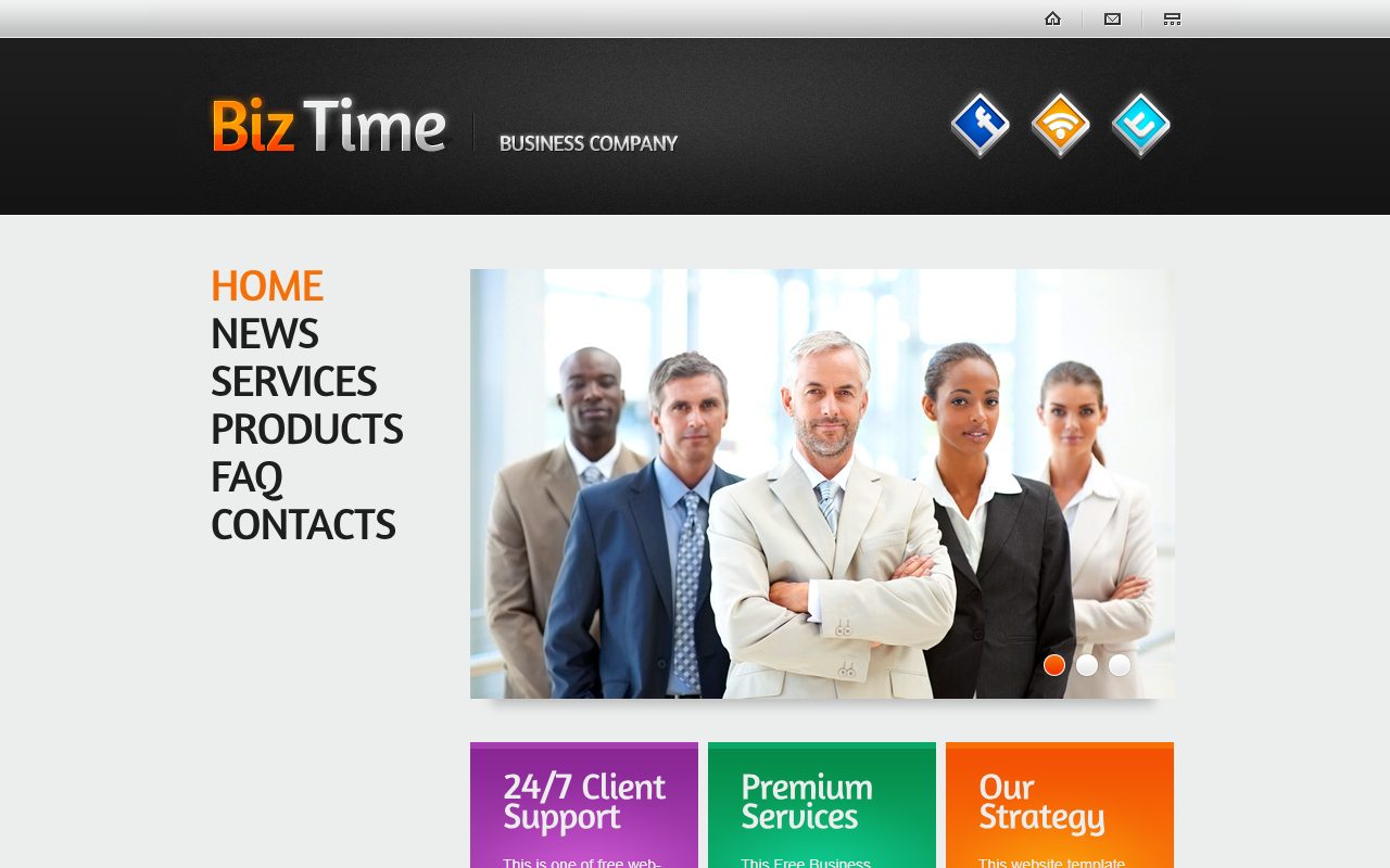 电商商城模板 · Biz Time · 响应式网站模板