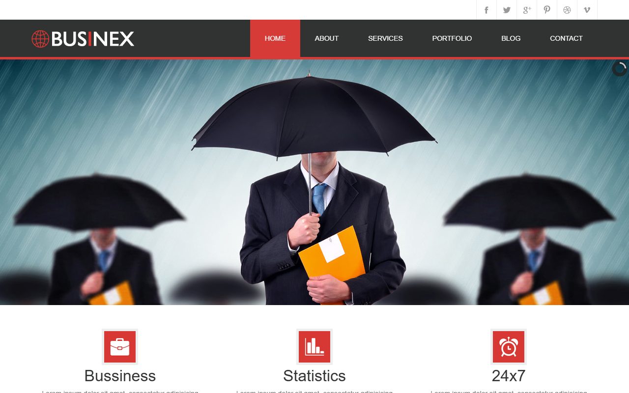 博客资讯模板 · Businex · 响应式网站模板