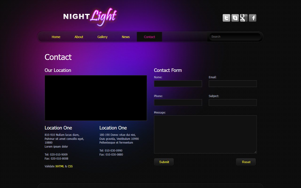 摄影作品模板 · NightLight · 响应式网站模板 图 2