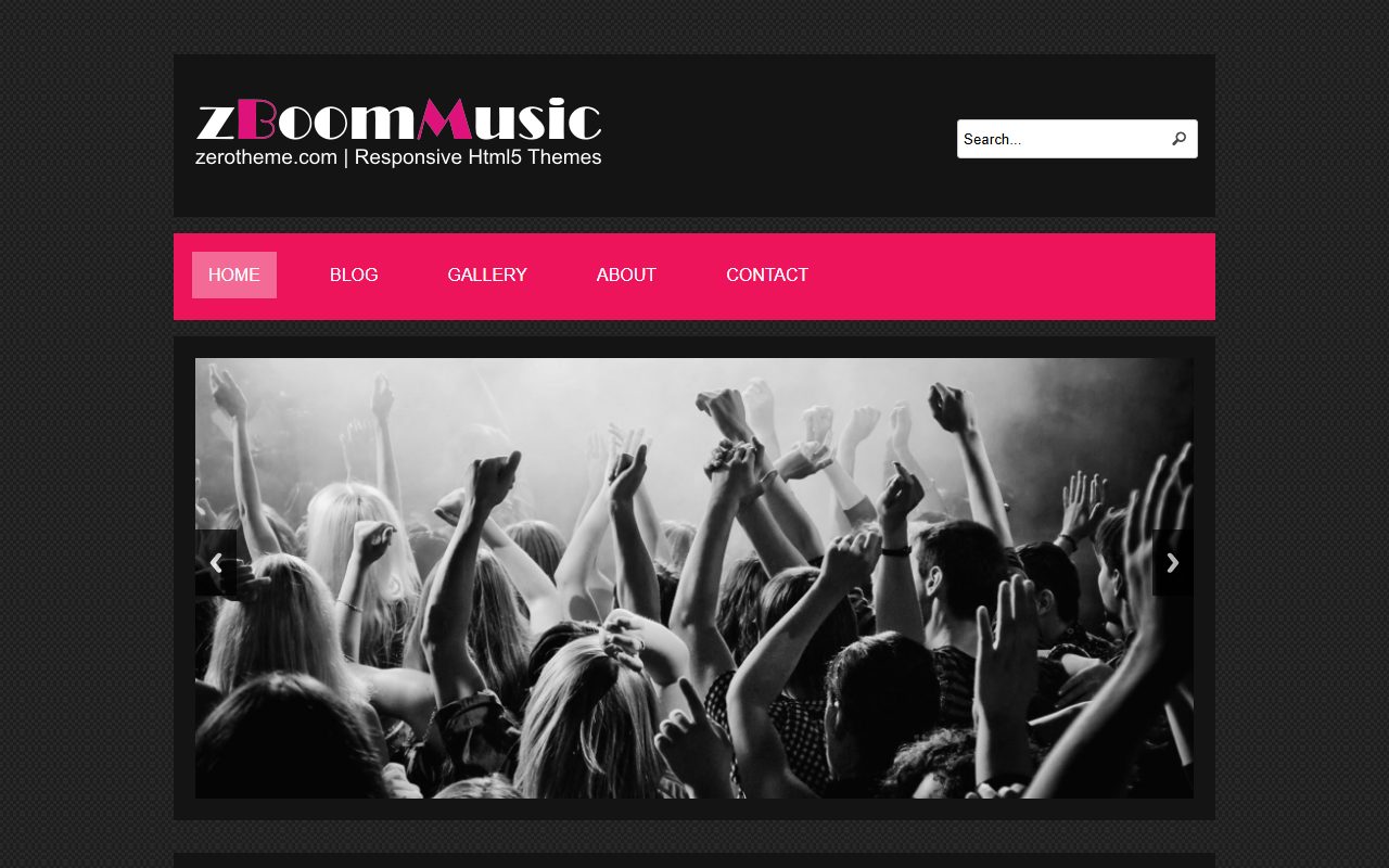 后台管理模板 · zBoomMusic Free · 响应式网站模板