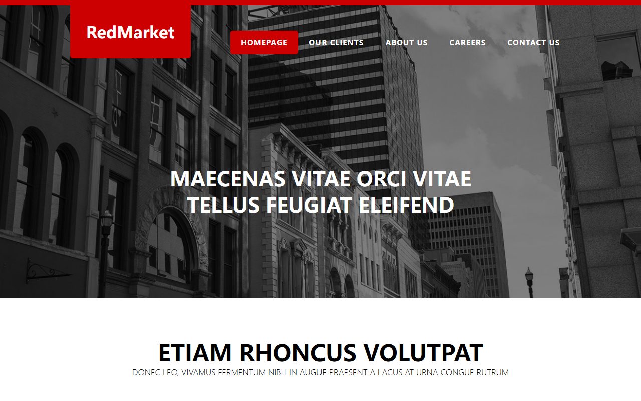 设计创意模板 · RedMarket · 响应式网站模板 图 1