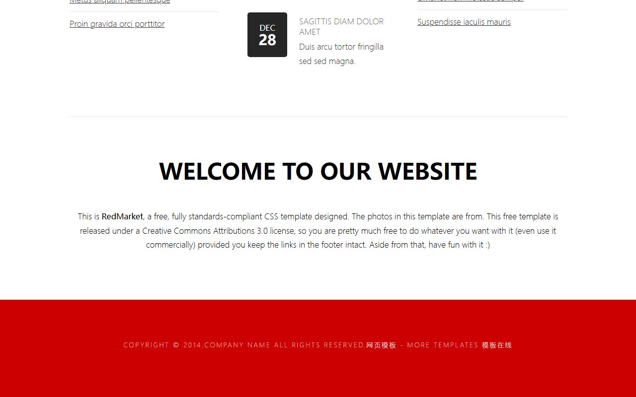 设计创意模板 · RedMarket · 响应式网站模板 图 3