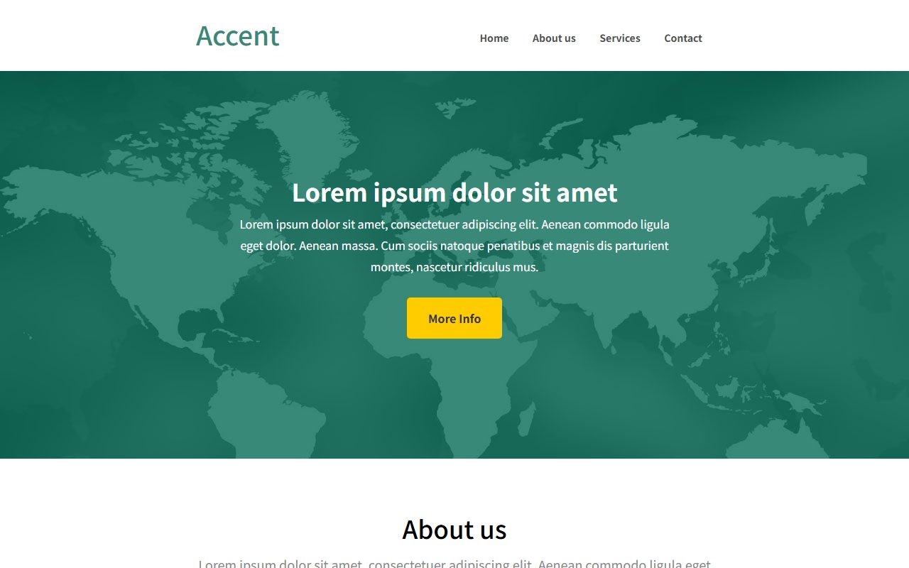 宠物服务模板 · Accent · 响应式网站模板