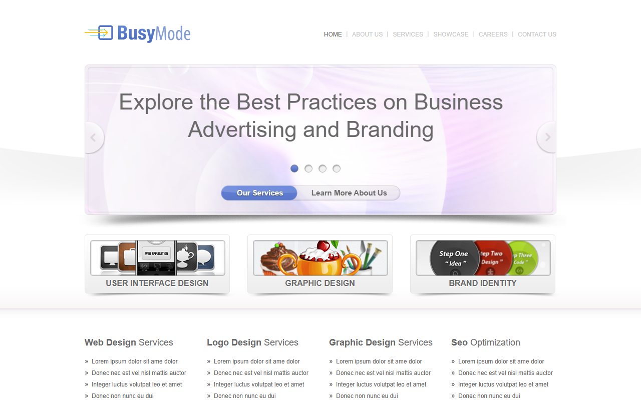 设计创意模板 · Busymode · 响应式网站模板 图 1