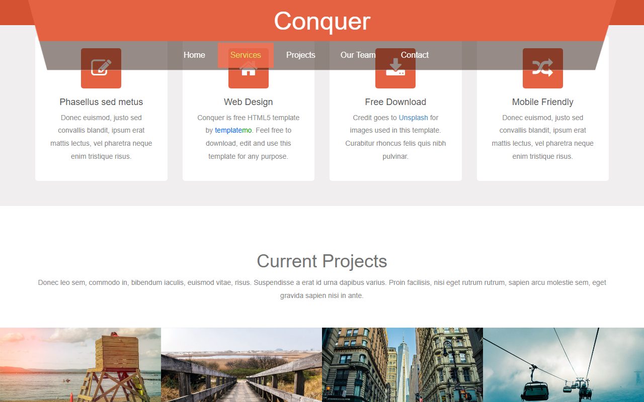 设计创意模板 · Conquer HTML5 · 响应式网站模板 图 2