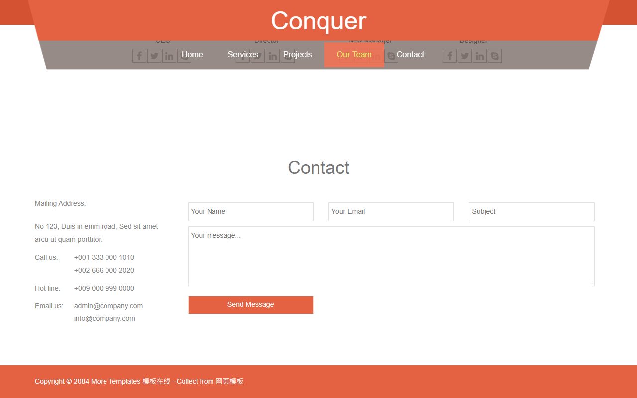 设计创意模板 · Conquer HTML5 · 响应式网站模板 图 3