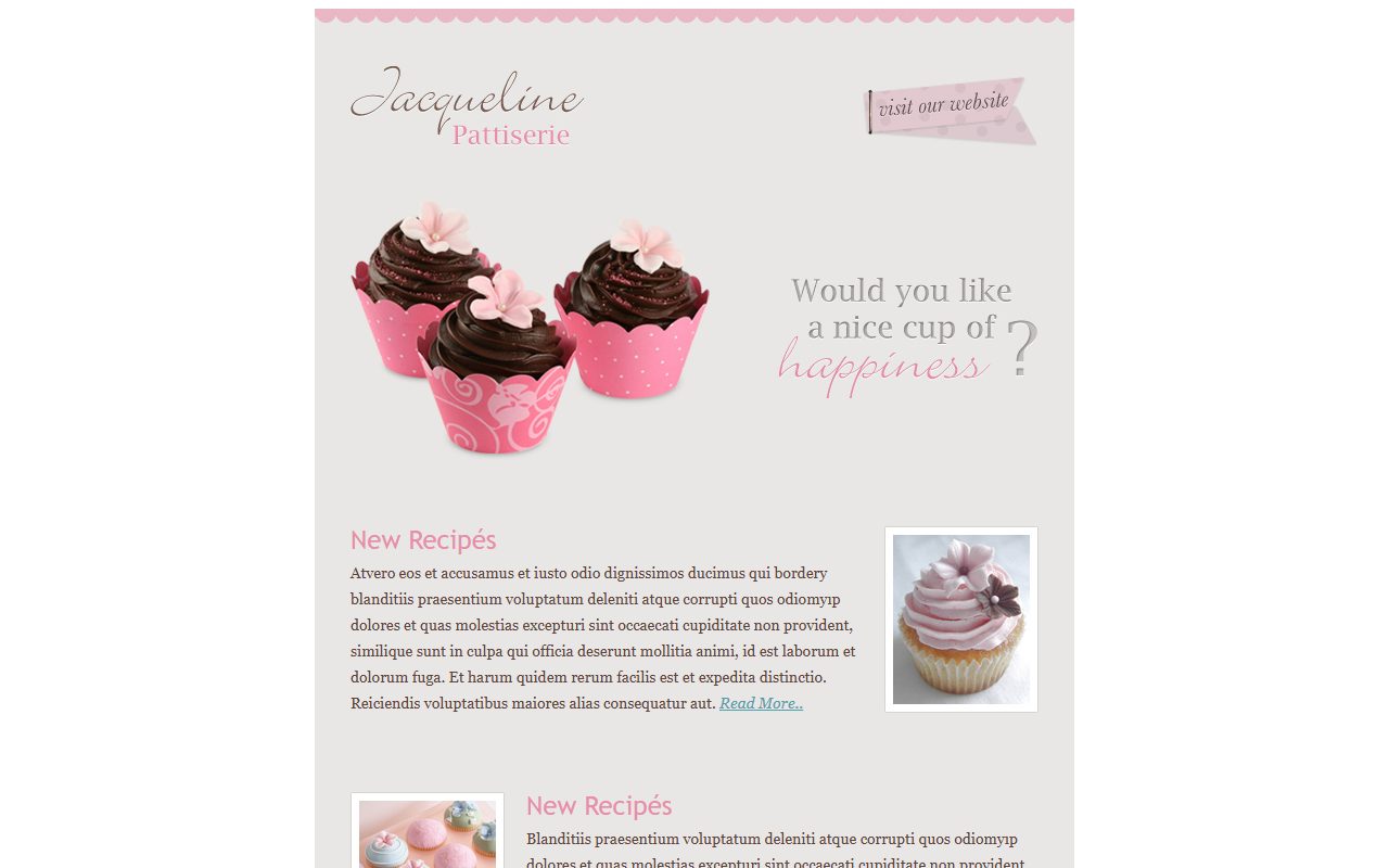 博客资讯模板 · Pattiserie · 响应式网站模板 图 1