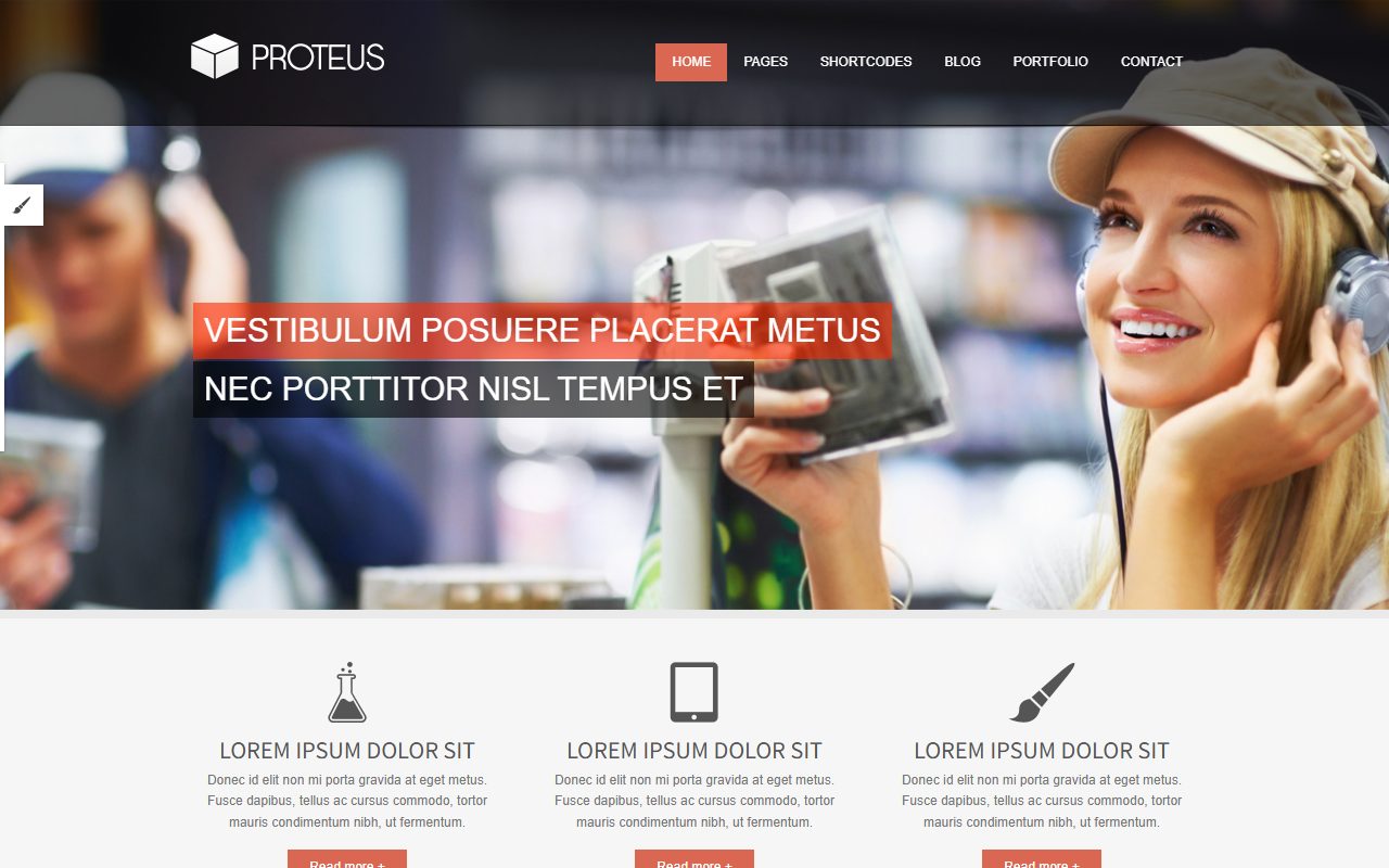 博客资讯模板 · PROTEUS · 响应式网站模板 图 1