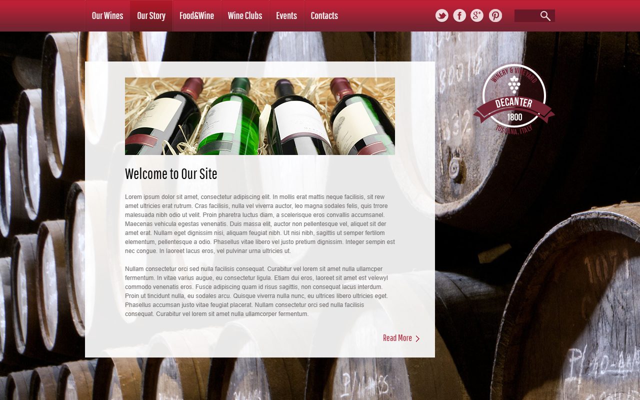 宠物服务模板 · Our Wines · 响应式网站模板 图 2