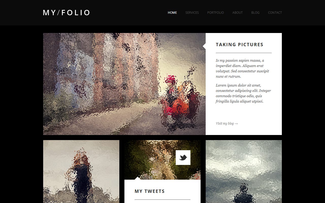 博客资讯模板 · FOLIO · 响应式网站模板 图 1
