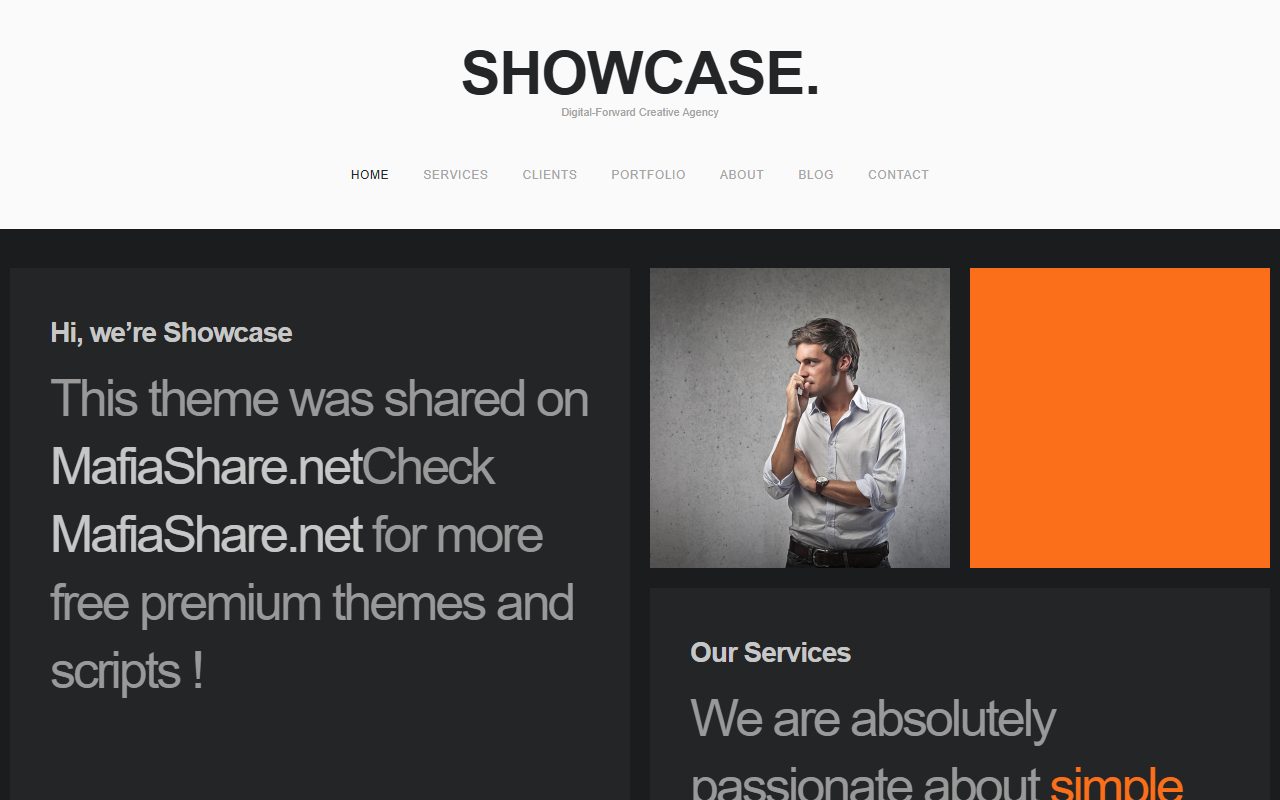 博客资讯模板 · Showcase · 响应式网站模板 图 1