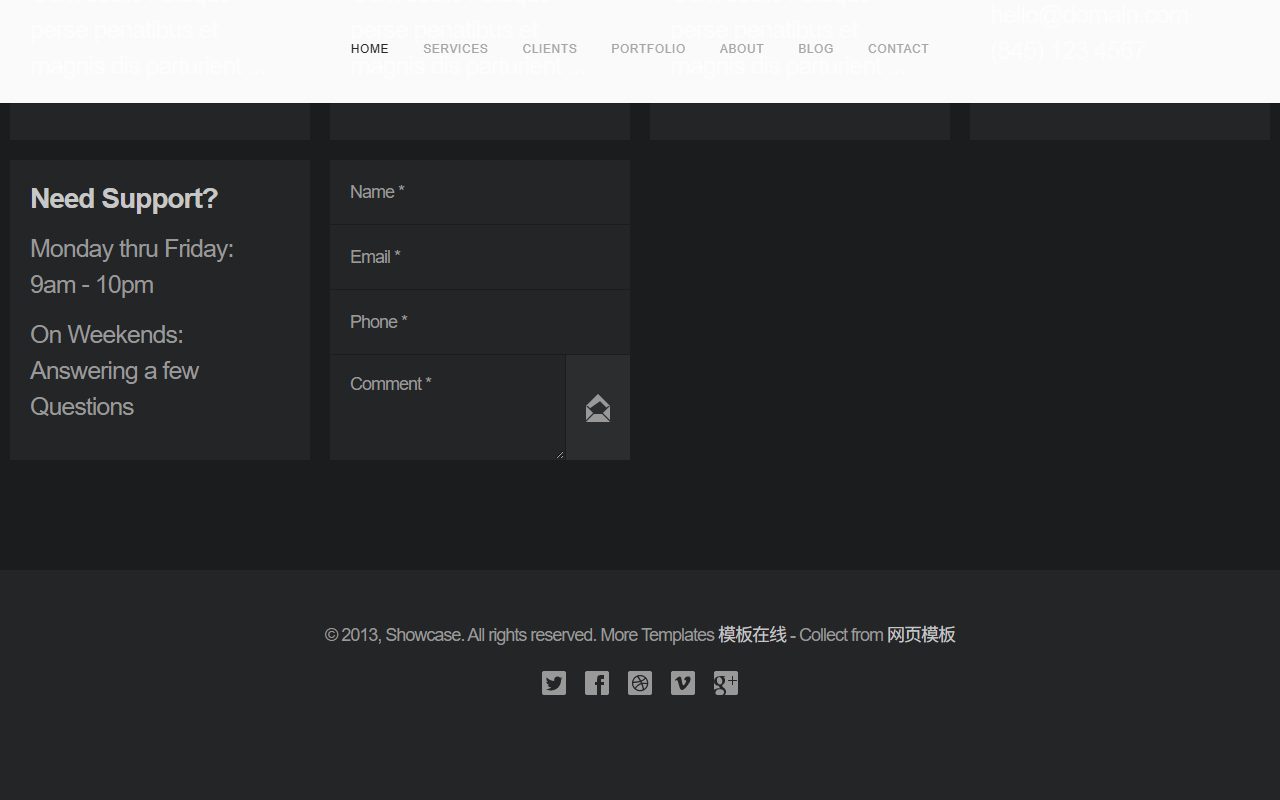 博客资讯模板 · Showcase · 响应式网站模板 图 3