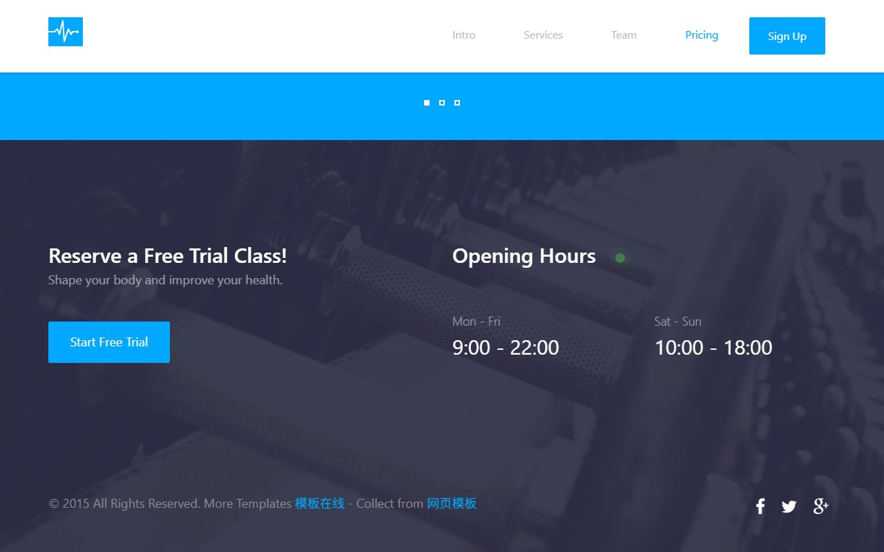 汽车服务模板 · Cardio · 响应式网站模板 图 3