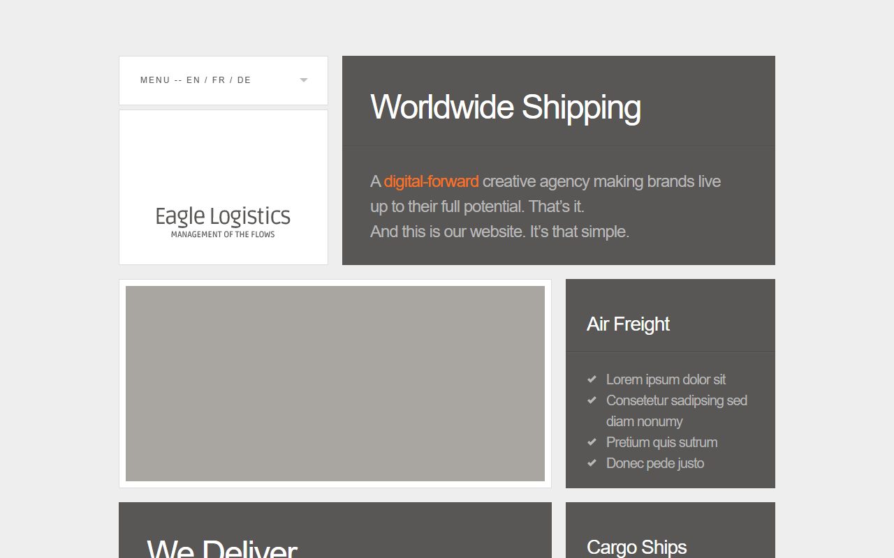 物流运输模板 · Eagle Logistics · 响应式网站模板