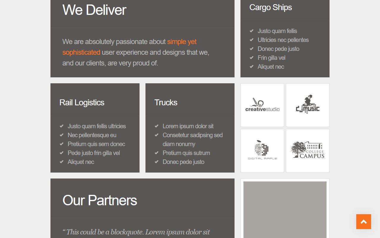 物流运输模板 · Eagle Logistics · 响应式网站模板 图 2