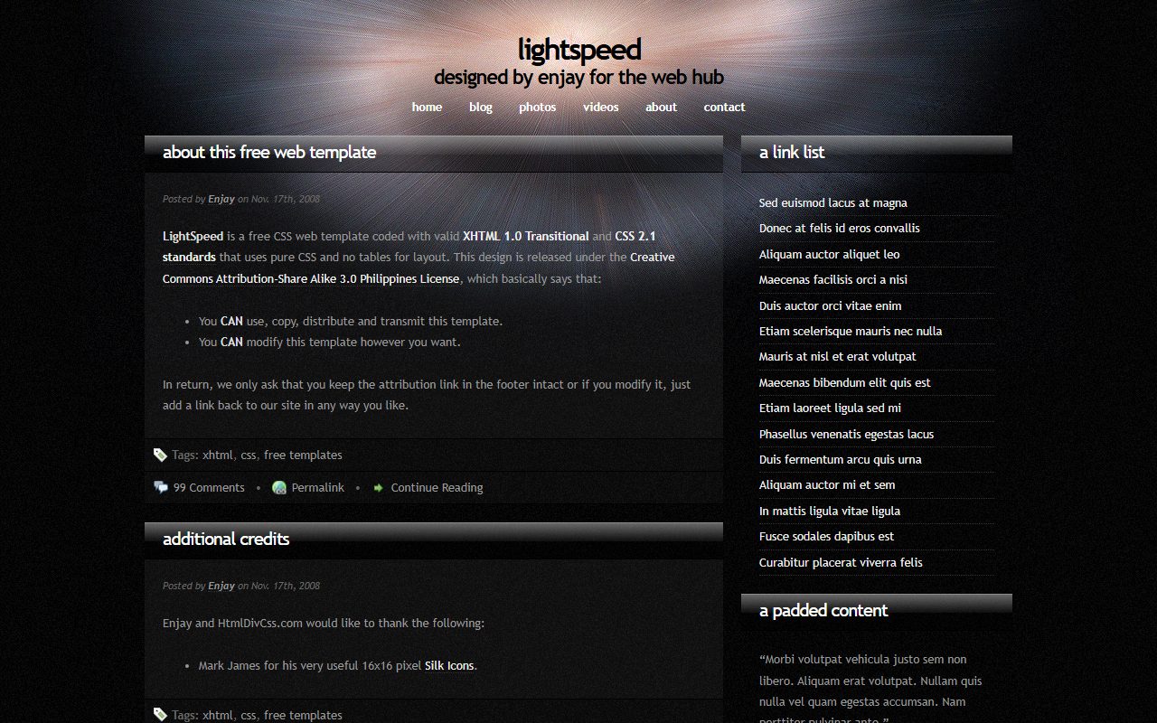 设计创意模板 · LightSpeed · 响应式网站模板 图 1