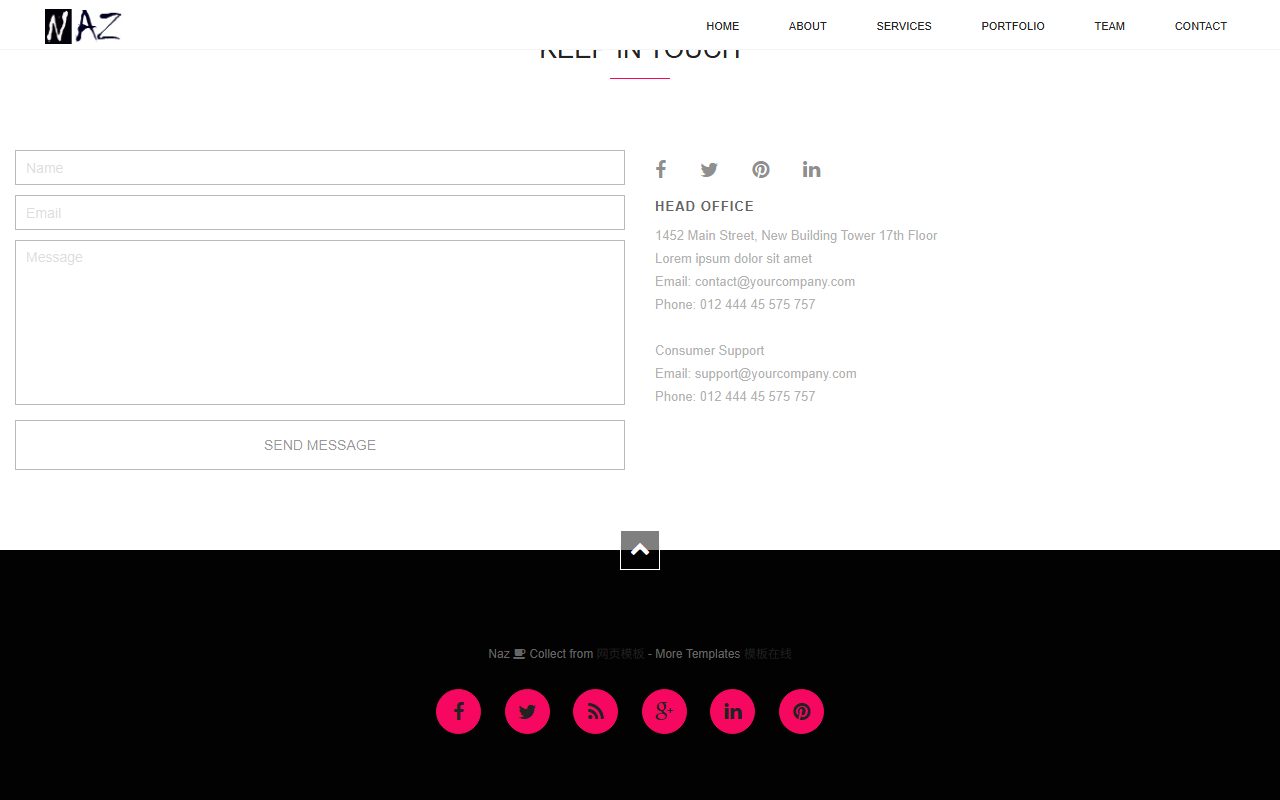 设计创意模板 · NAZ · 响应式网站模板 图 3