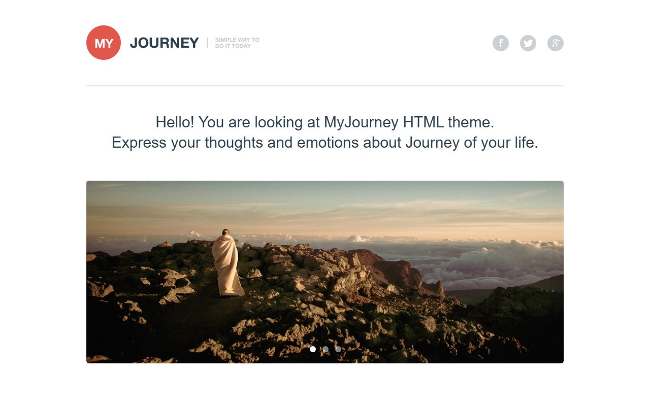 设计创意模板 · Journey · 响应式网站模板 图 1