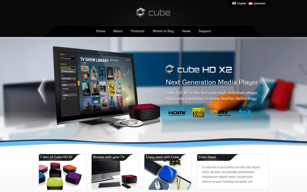 电商商城模板 · Cube · 响应式网站模板 图 1
