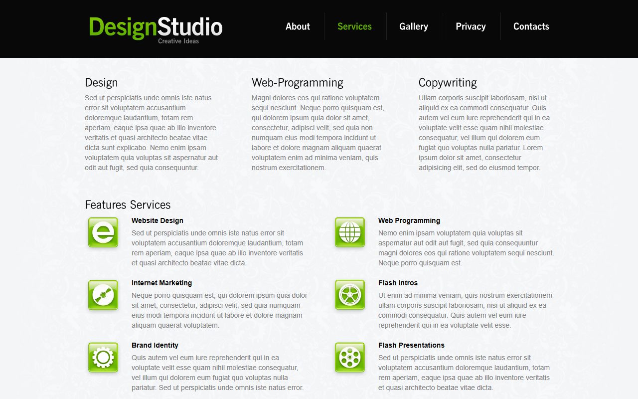 设计创意模板 · DesignStudio 2 · 响应式网站模板 图 3